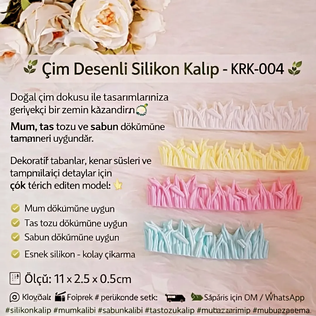 Karakız Çim Desenli Silikon Kalıp thumbnail 1