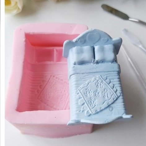 Karakız Çiftkişilik yatak Silikon Kalıp 9x6x3.5 Cm thumbnail 4