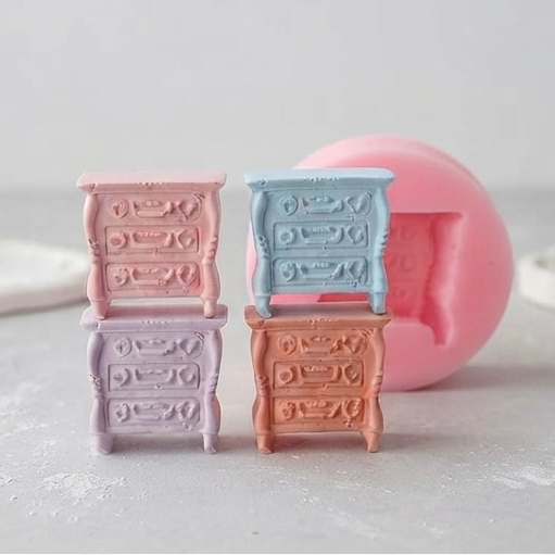 Karakız Mini Komidin Silikon Kalıp 3x3.5x2 Cm thumbnail 1