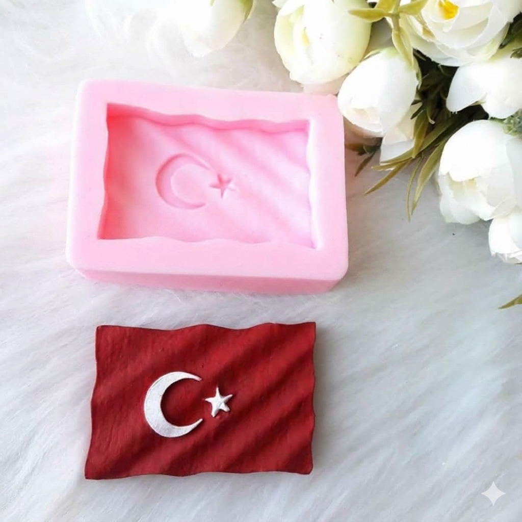 Karakız Türk Bayrağı Silikon Kalıp 8.5x5.1 thumbnail 1