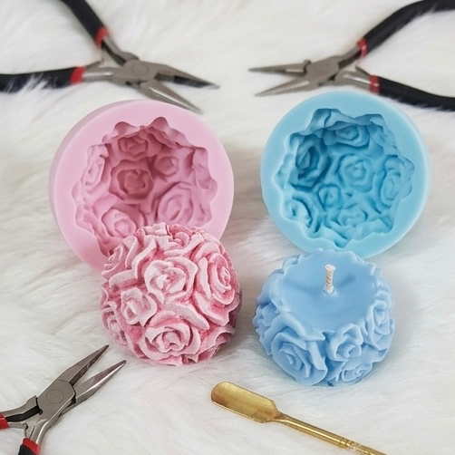 Karakız Mini Gül Topu Silikon Kalıp 2.5x4,5x3 Cm thumbnail 4