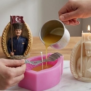 Karakız Atatürk Büstü Silikon Kalıp 24x16x8 Cm thumbnail 4