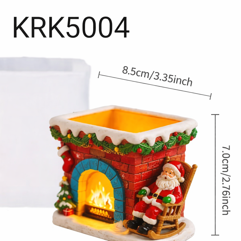 Karakız Noel Baba Şömine Silikon Kalıp 8.5x7 Cm thumbnail 3