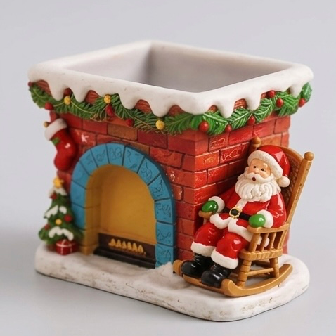 Karakız Noel Baba Şömine Silikon Kalıp 8.5x7 Cm thumbnail 2