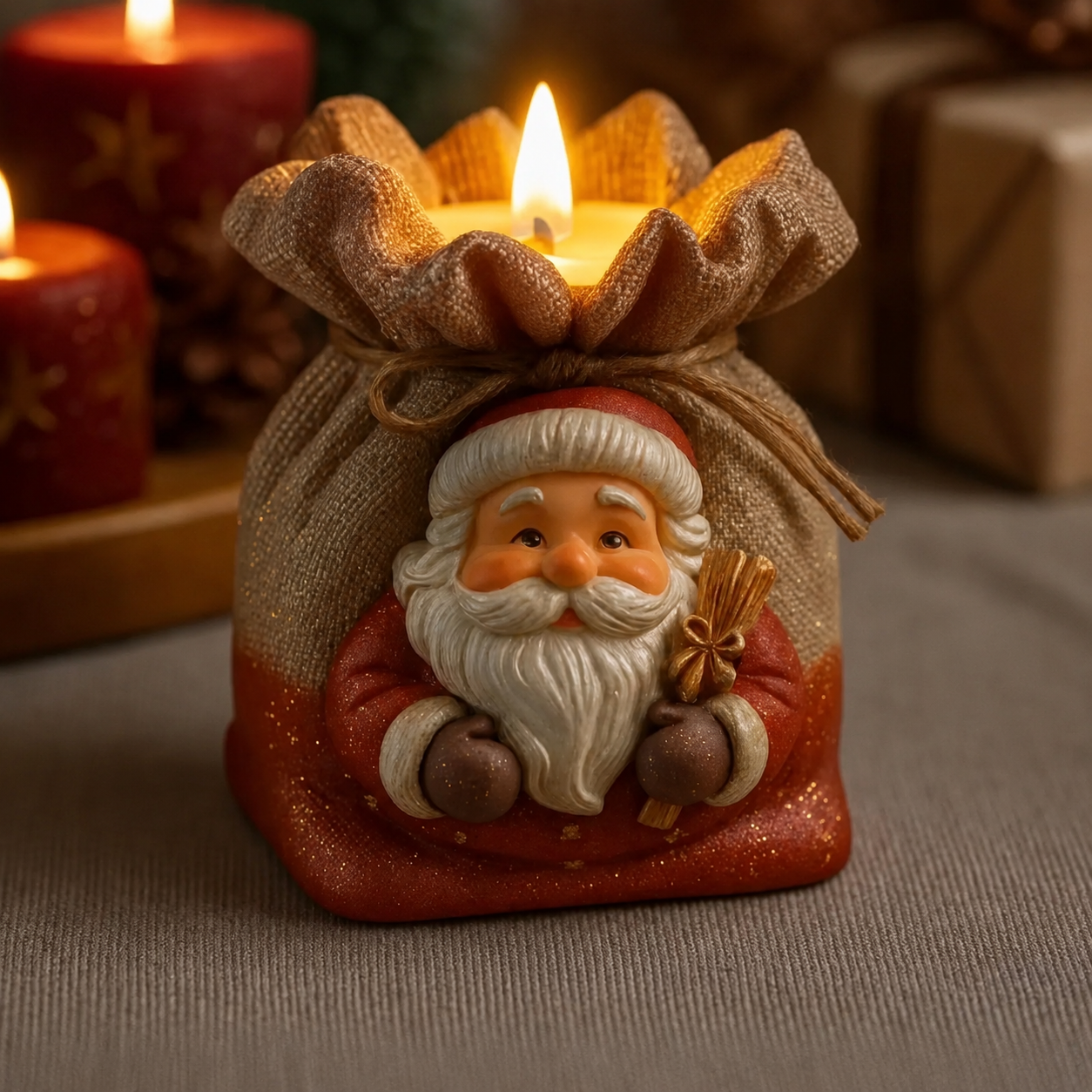 Karakız Noel Baba Hediye Çuvalı Silikon Kalıp 7x7 Cm thumbnail 2