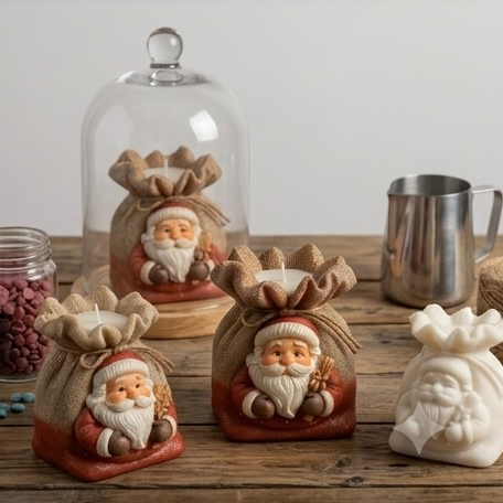 Karakız Noel Baba Hediye Çuvalı Silikon Kalıp 7x7 Cm thumbnail 4