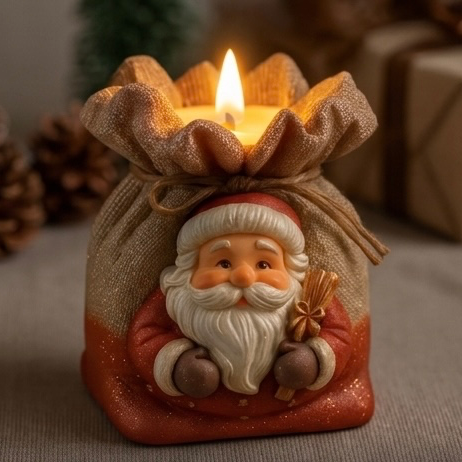 Karakız Noel Baba Hediye Çuvalı Silikon Kalıp 7x7 Cm thumbnail 3