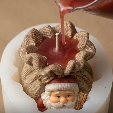 Karakız Noel Baba Hediye Çuvalı Silikon Kalıp 7x7 Cm thumbnail 1