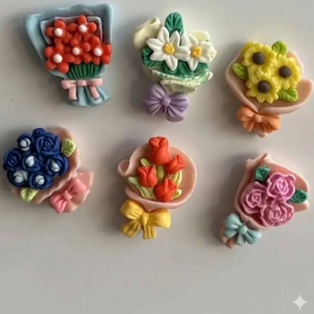 Karakız Mini Çiçek Buketi Silikon Kalıp 2,5 Cm thumbnail 4