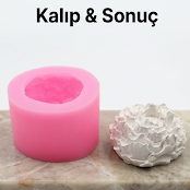 Karakız Sakayık Peony Çiçeği Silikon Kalıp 4x6.5 Cm thumbnail 3
